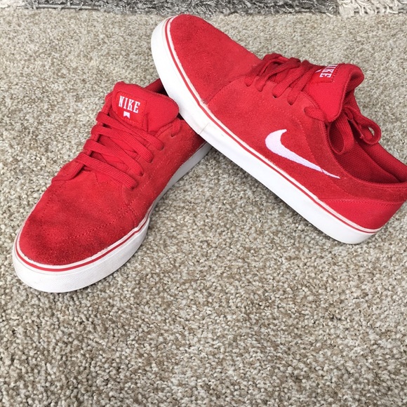 nike red suede shoes